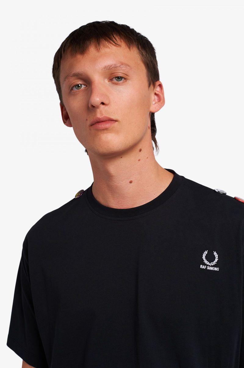 Black Fred Perry SM1950 Men's T Shirts | PH 1759NWYB